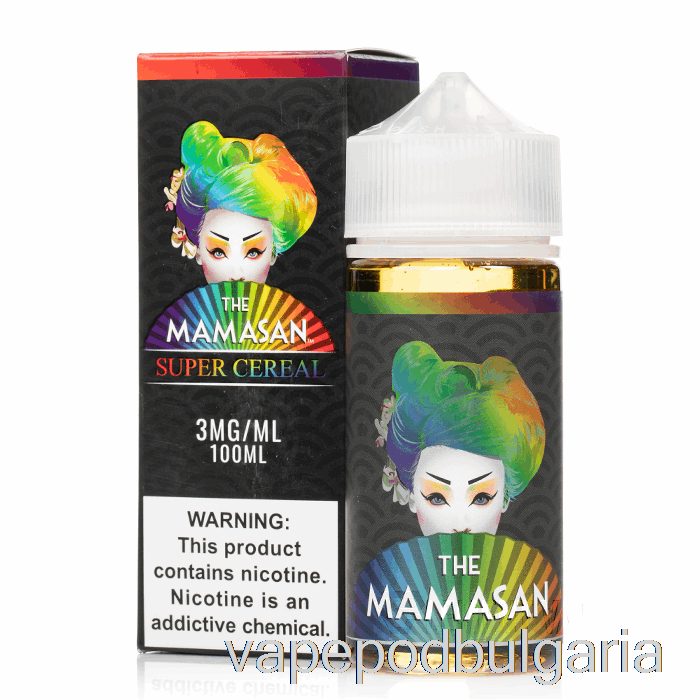 Vape 10000 Дръпки Super Cereal - The Mamasan E-liquid - 100ml 6mg